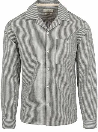 Anerkjendt Chemise Kurt Rayures Seersucker Vert 901438-4070